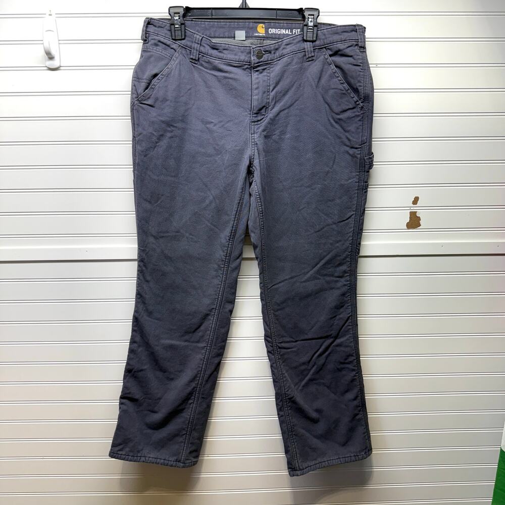 Carhartt Women’s Cargo Style Canvas Pants Lined Size 14P